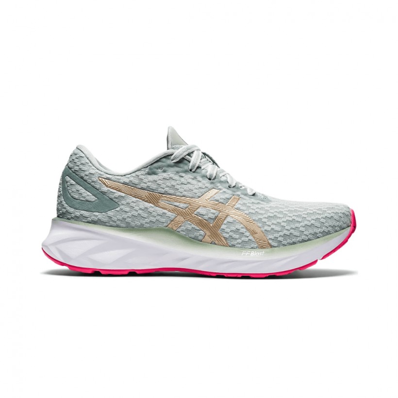 Asics Dynablast New strong Running Shoes Gray Gold Women