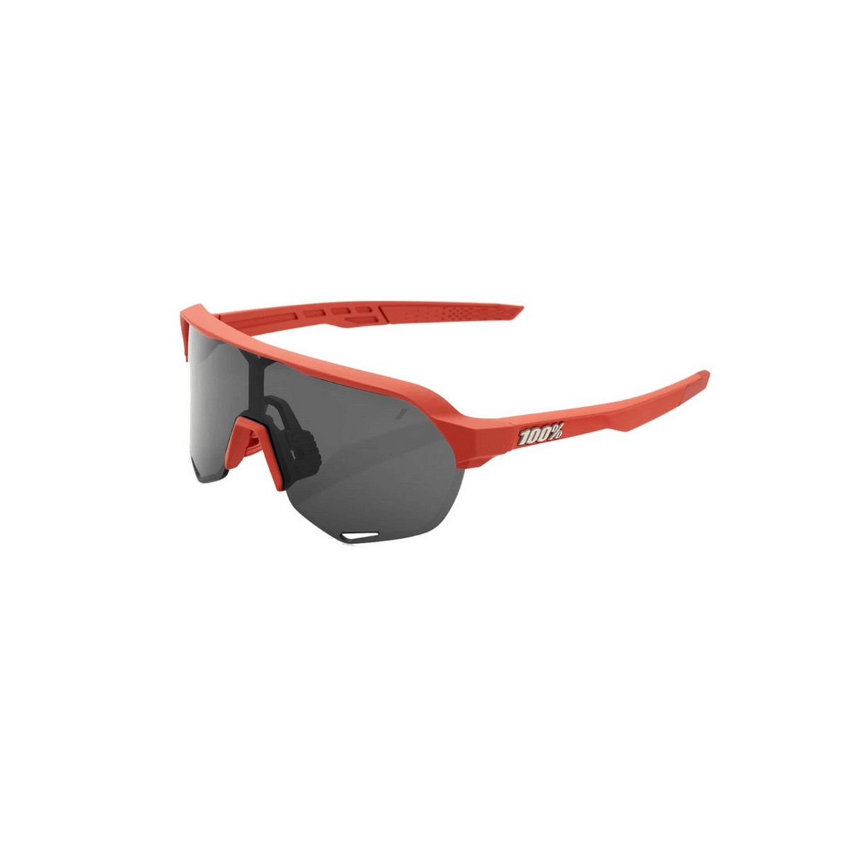 Gafas 100% S2 Soft Tact Rojo con lentes espejadas gris