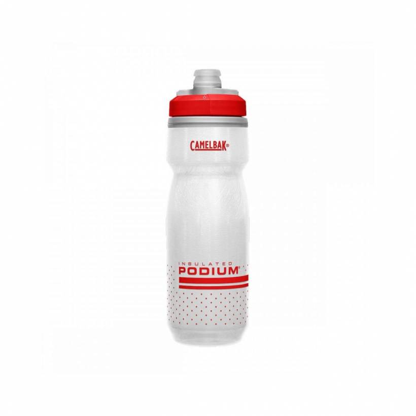 Garrafa Camelbak Podium Chill 0,6L Branco Vermelho