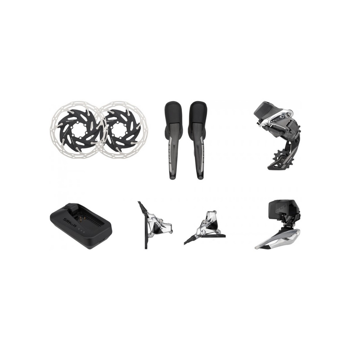 SRAM Red eTap AXS HRD FM 6 tornillos 2x12 velocidades set de cambios