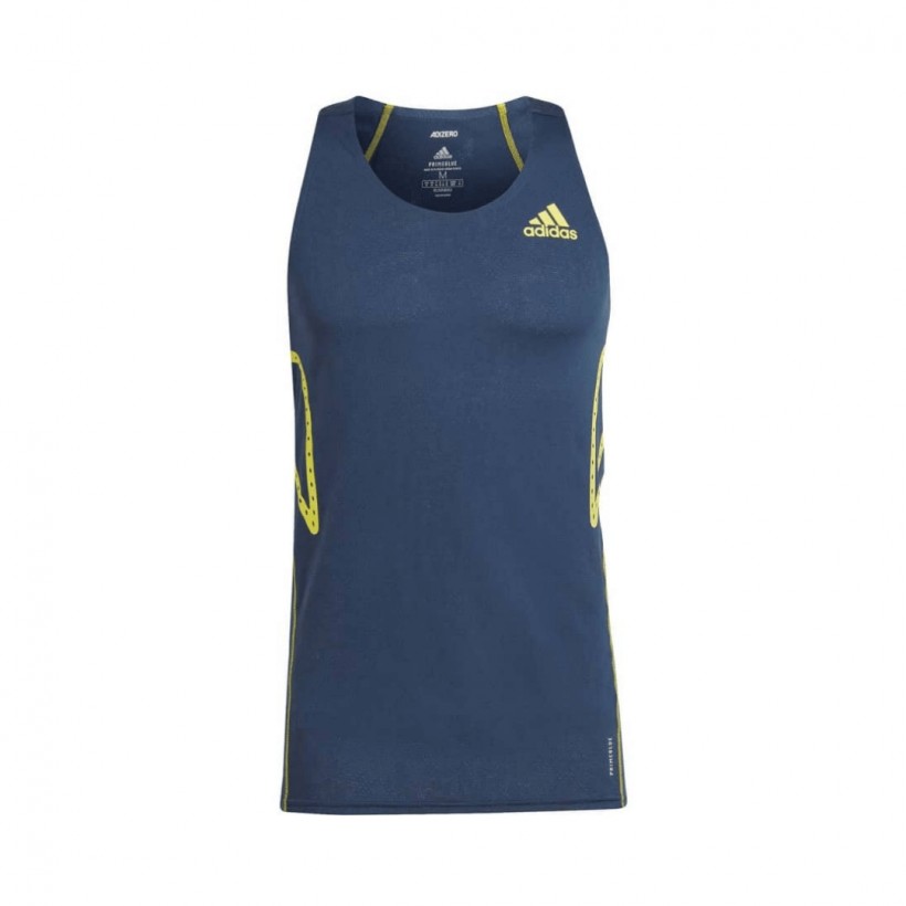 Adidas Adizero PB Sleeveless Shirt Blue Yellow