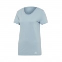 Camiseta Adidas TEE W running Mujer Azul-Gris PV19