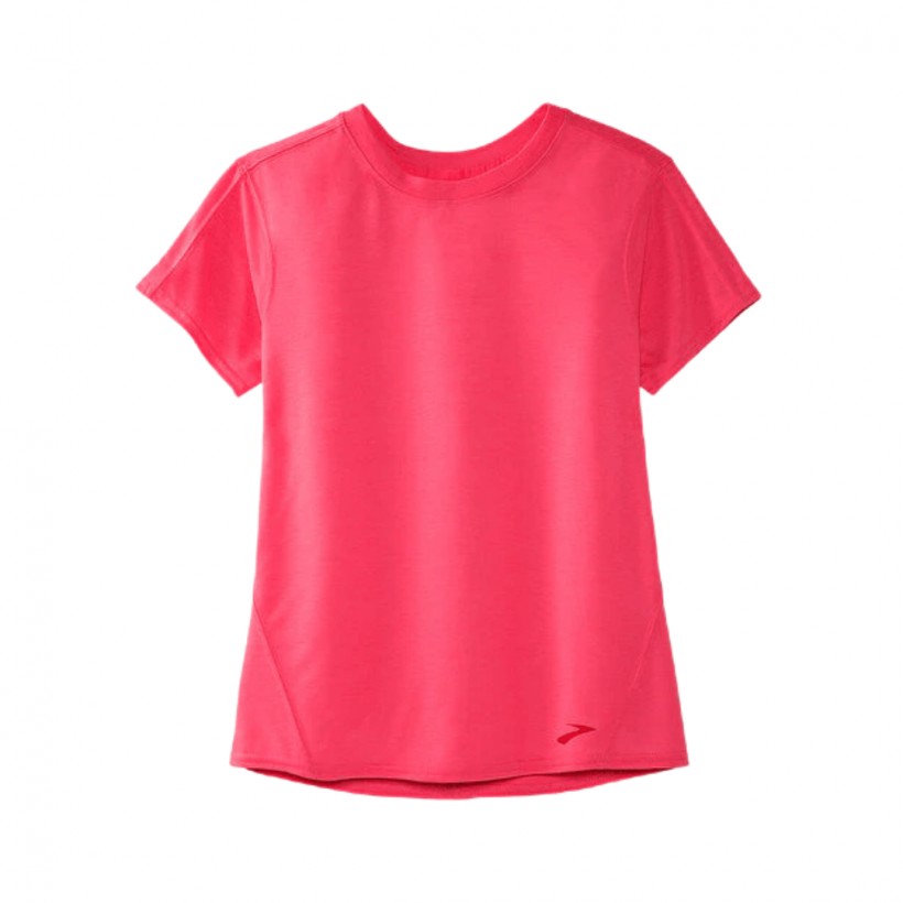 Brooks Distance Short Sleeve Pink Woman T-Shirt