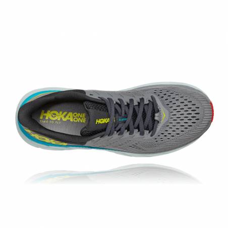 Hoka One One Clifton 7 Szerokie Buty Szary Niebieski Zielony SS21