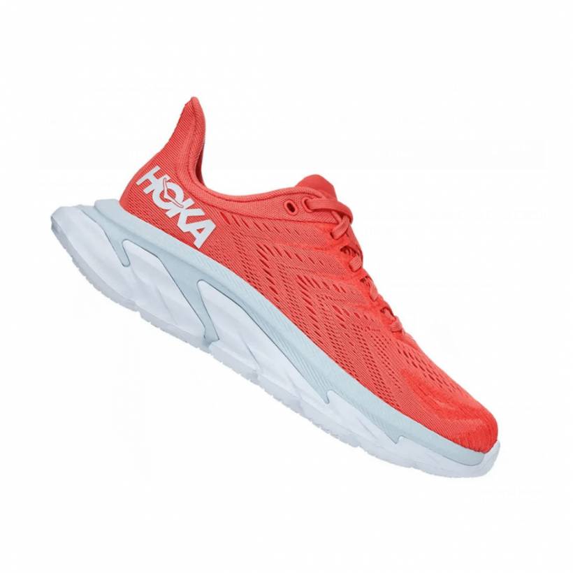 Scarpe da donna Hoka One One Clifton Edge rosse bianche SS21