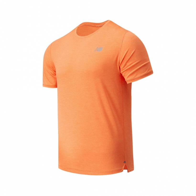 Pomarańczowa koszulka New Balance Impact Run z krótkim rękawem