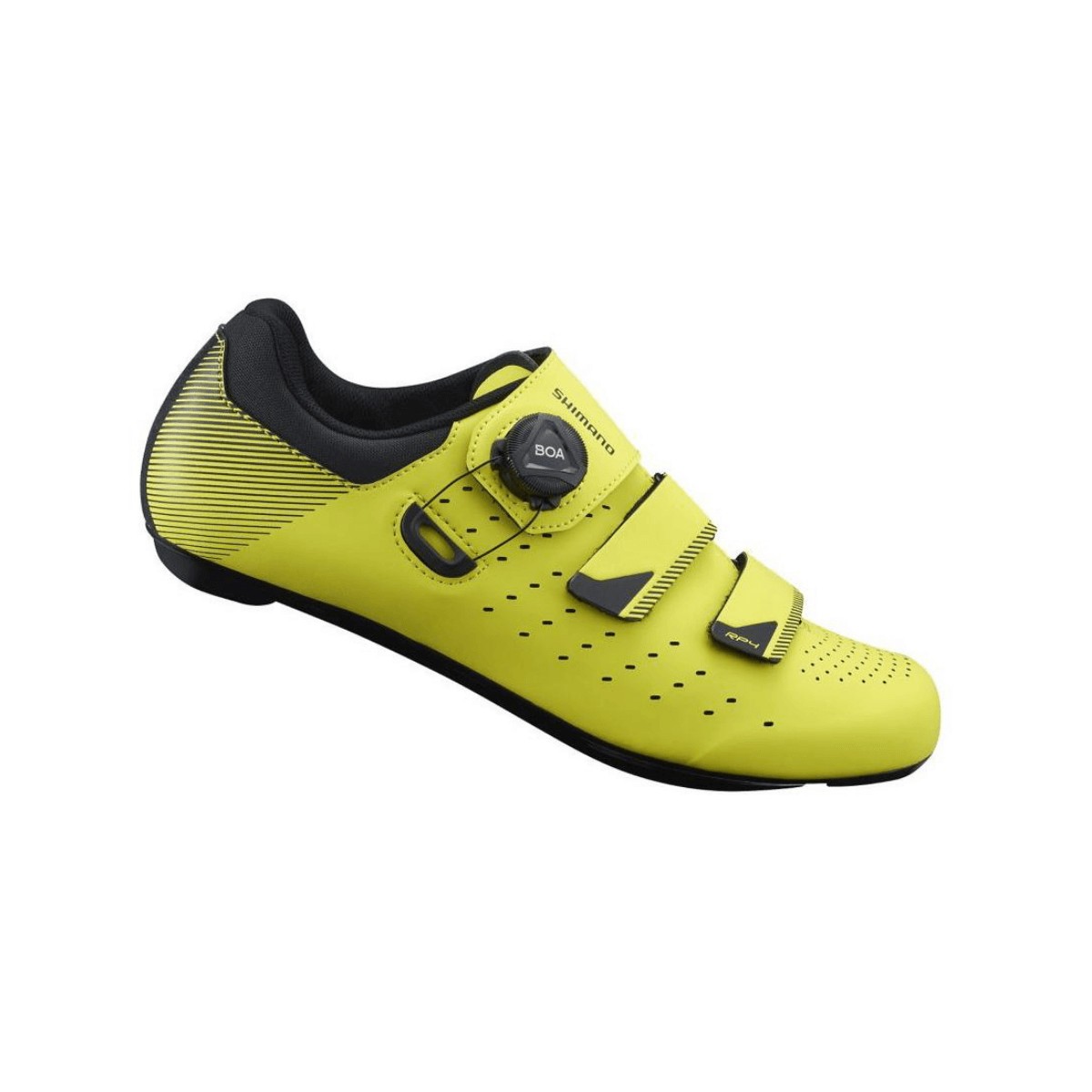 Shimano RC7 Black Yellow Road Shoes, Size 43 - EUR