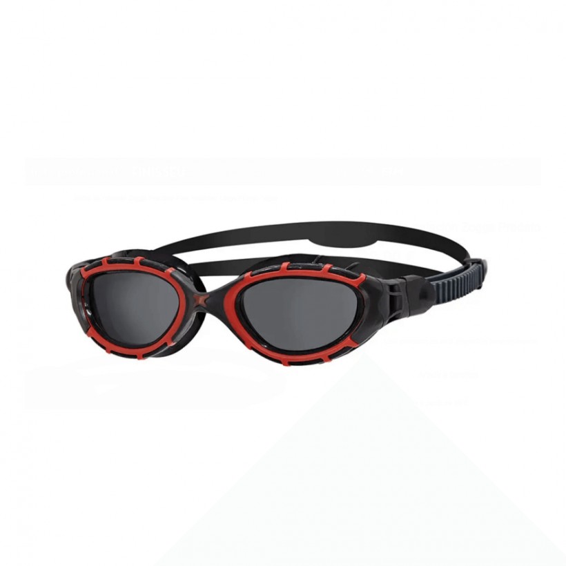 Zoggs Predator Flex Polarized Swimming Goggles Black Red