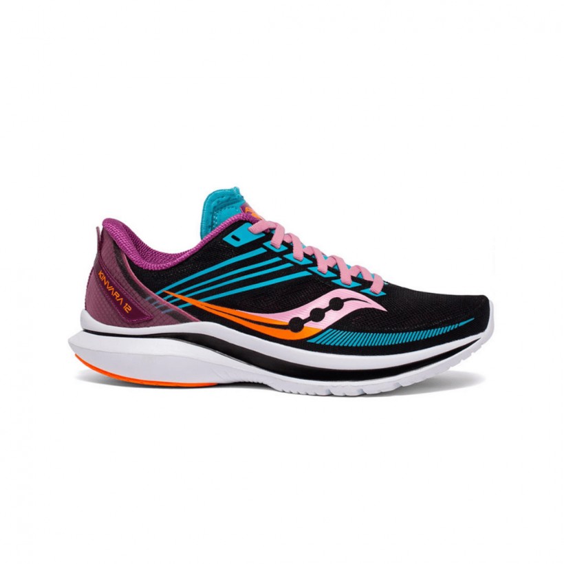 Saucony Kinvara 12 Black Pink Blue Woman Sneaker