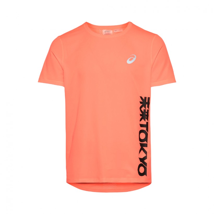 Asics Future Tokyo Short Sleeve Orange Black T-Shirt