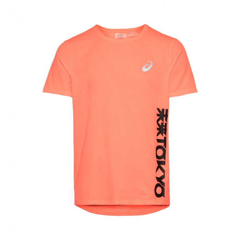 T-shirt Asics Future Tokyo à manches courtes orange noir