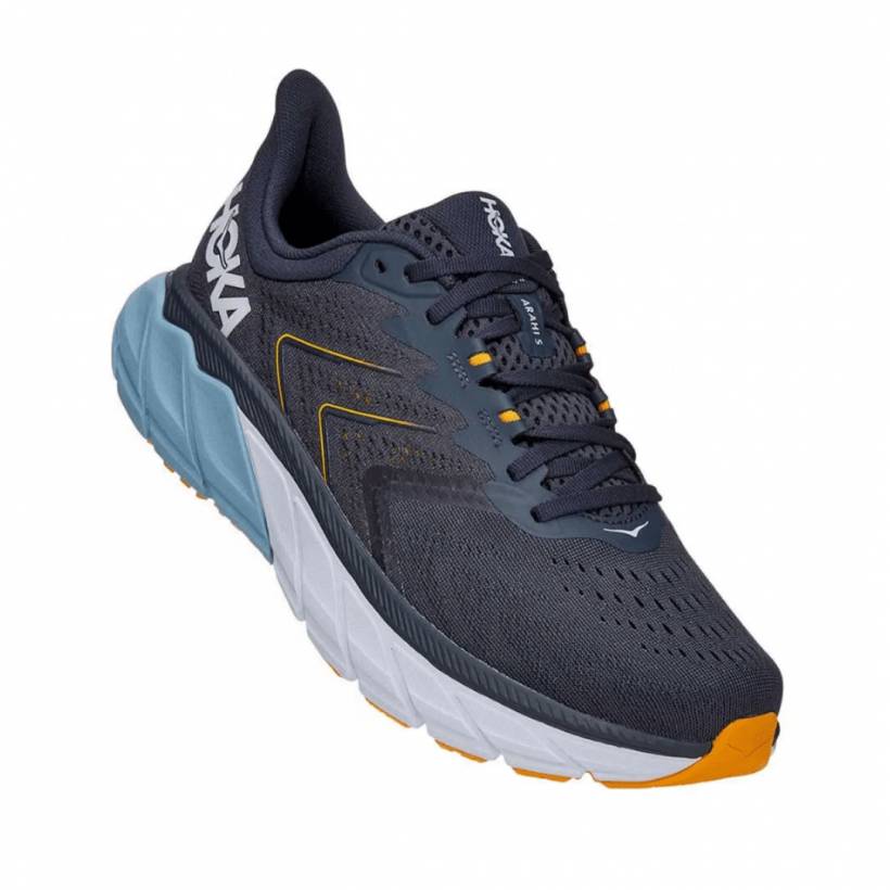 Zapatillas Hoka One One Arahi 5 Azul oscuro Blanco Naranja SS21