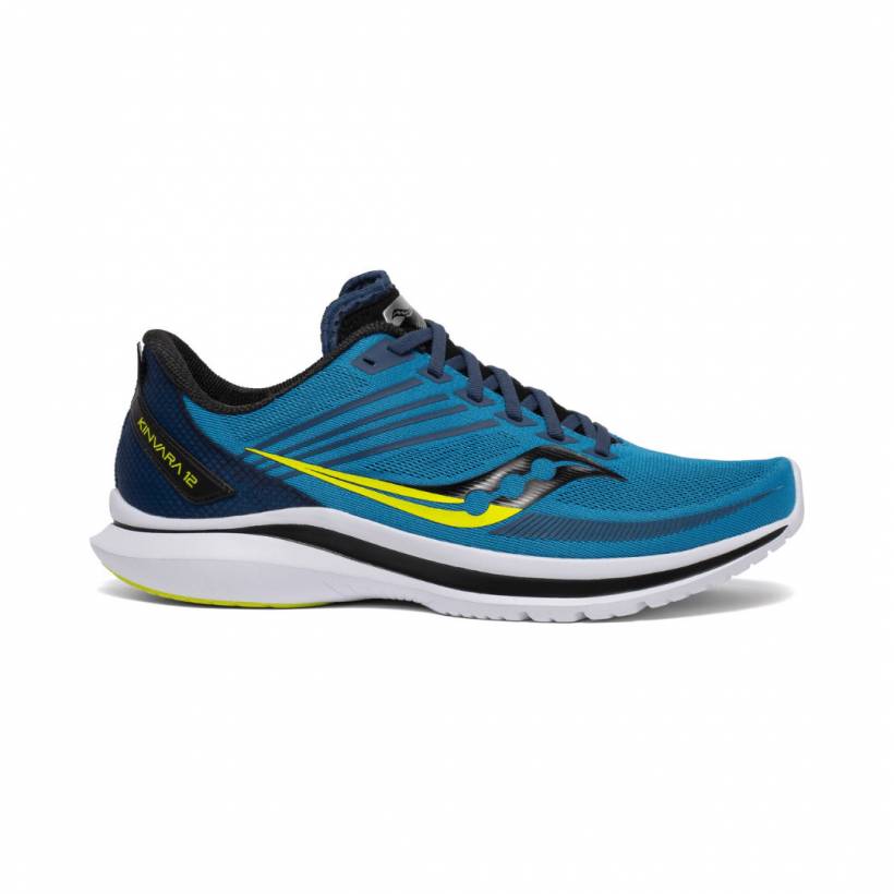 Tênis Saucony Kinvara 12 Azul Amarelo SS21