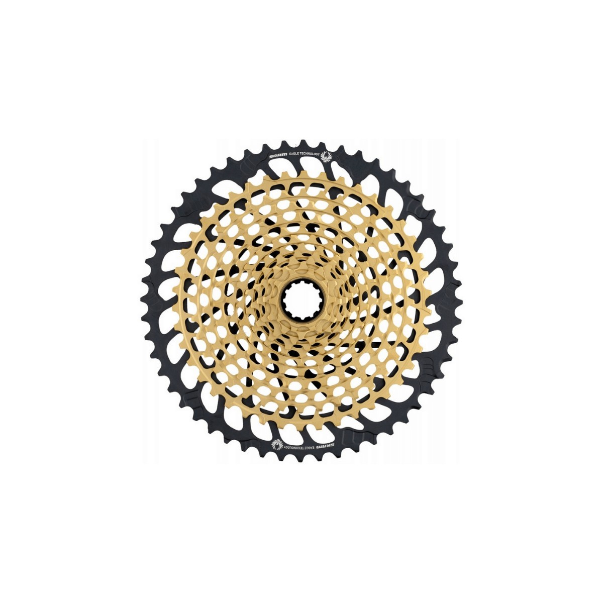 KA 29 günstig Kaufen-SRAM Eagle XG-1299 12V 10-52 Goldkassette. SRAM Eagle XG-1299 12V 10-52 Goldkassette <![CDATA[SRAM XG-1299 12V 10-52 Goldkassette
 Die SRAM XG-1299 Eagle Zwölffach Kassette für die XX1 Eagle Kette hat eine extrem strapazierfähige Verarbeitu