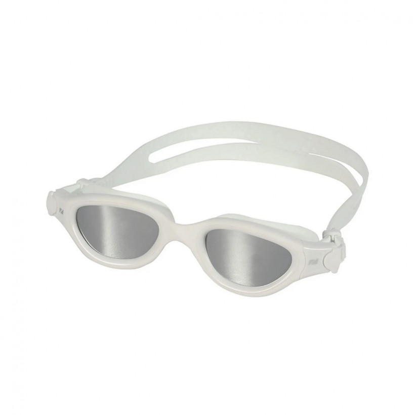 Zone3 Venator-X Schwimmbrille Weiß mit grauen verspiegelten Gläsern