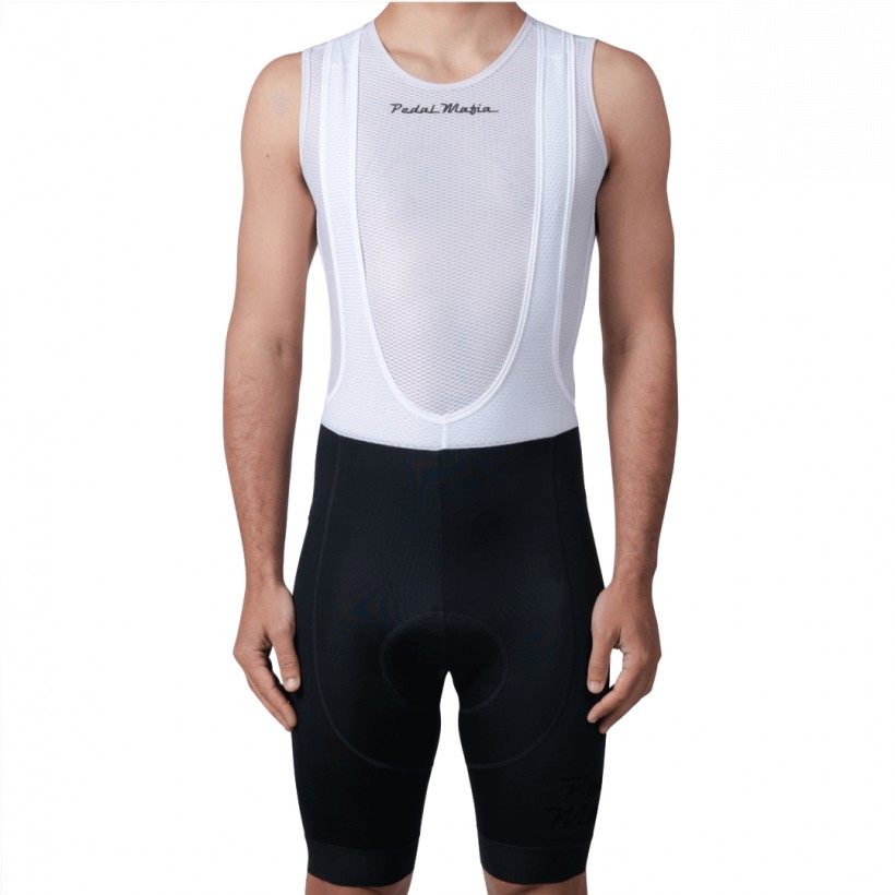 Pantaloncini con bretelle da uomo Pedal Mafia Core Stealth neri