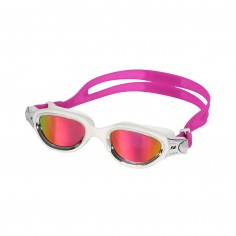 Óculos de natação Zone3 Venator-X, branco prateado com lentes rosa espelhadas