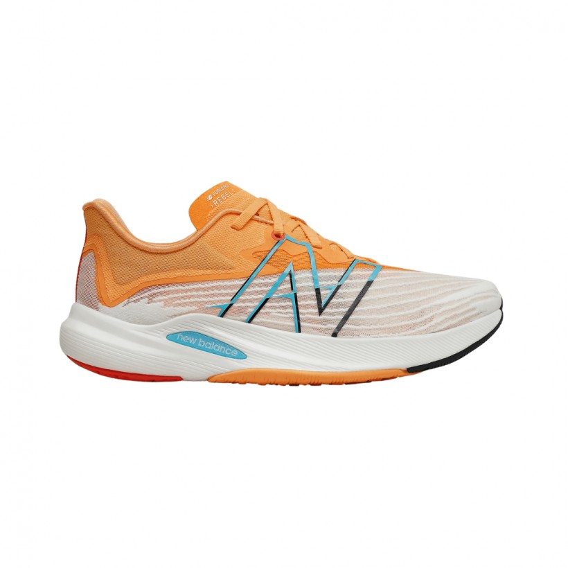 New Balance FuelCell Rebel v2 Shoes Orange Beige Blue SS21