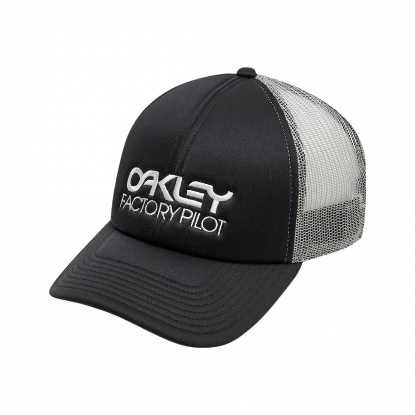 Cappello da camionista da pilota Oakley Factory Cappellino nero
