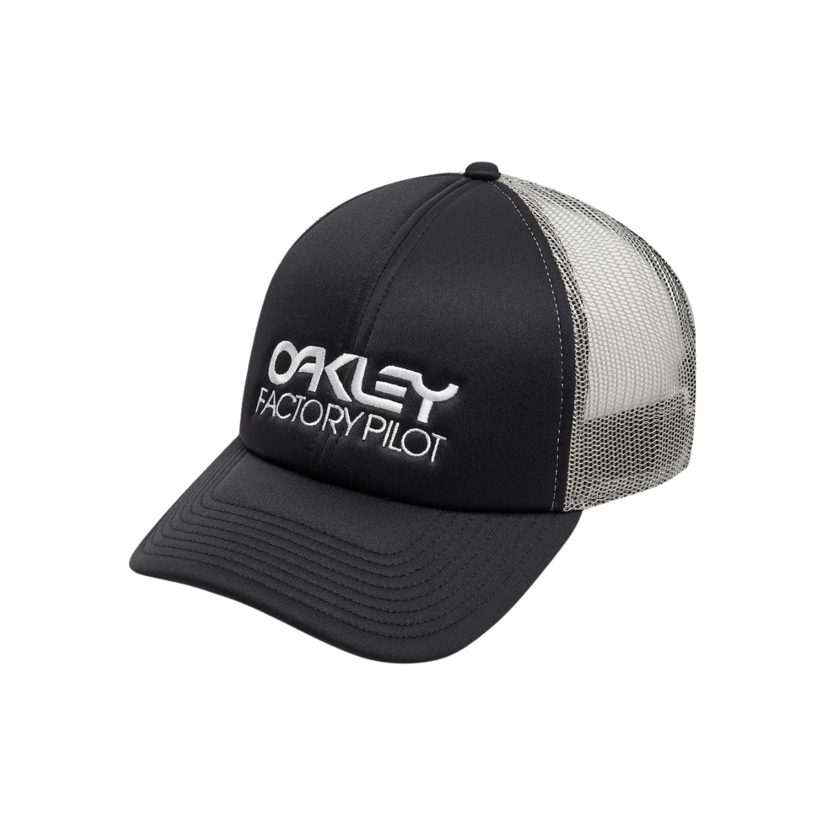 Kappe AC günstig Kaufen-Oakley Factory Pilot Trucker Hat Schwarze Kappe. Oakley Factory Pilot Trucker Hat Schwarze Kappe <![CDATA[Oakley Factory Pilot Trucker Hat Schwarze Kappe Das klassische 6-teilige Design mit Rückenteilen aus recyceltem Polyester-Mesh macht die Factory Pil