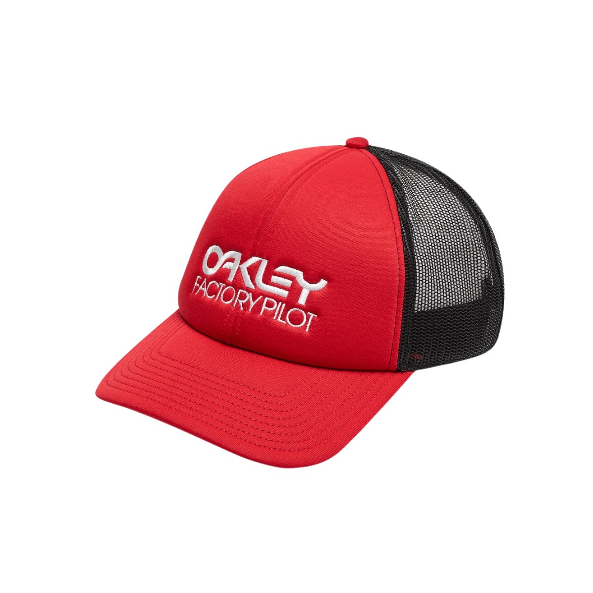Chapéu de caminhoneiro de piloto de fábrica Oakley Boné vermelho