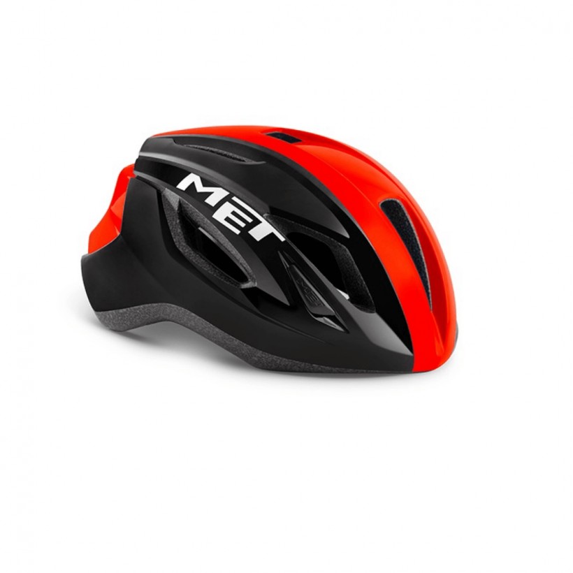 Casco Met Strale Negro Rojo Brillo