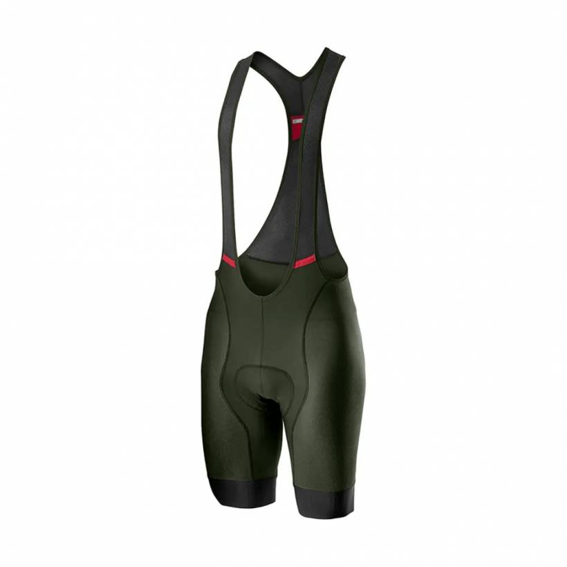 Castelli Competizione Army Zielone spodenki na szelkach