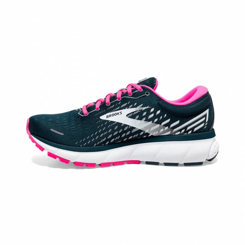 Brooks Ghost 13 Teal Pink White SS21 Women's Running Shoes