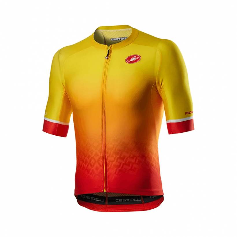 Maglia manica corta Castelli Aero Race 6.0 Rosso Corsa Giallo Rossa