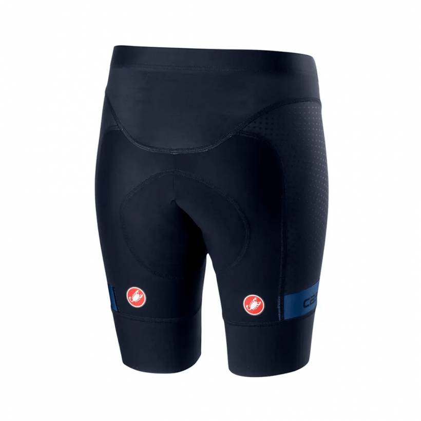 Castelli Cuissard Free Aero Race 4 Rosso Corsa Bleu foncé Bleu clair Femme