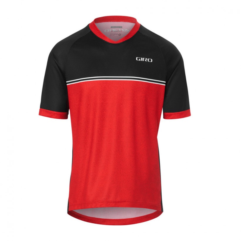 Giro Roust manga longa vermelha jersey