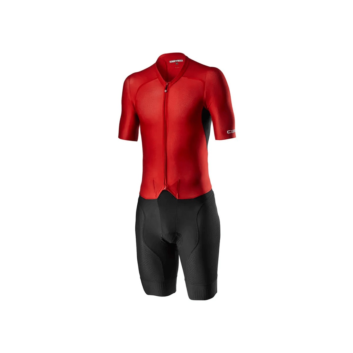 Traje Integral Castelli Corto Sanremo 4.1 Rojo Negro, Talla M