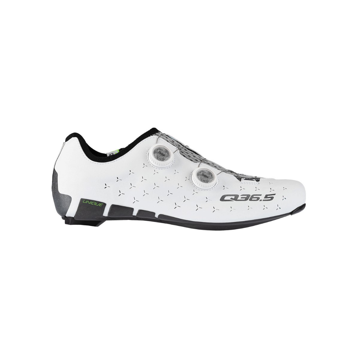 Uni que günstig Kaufen-Q36.5 Unique Road Weiß Schuhe, Größe 42 - EUR. Q36.5 Unique Road Weiß Schuhe, Größe 42 - EUR <![CDATA[Q36.5 Unique Road Weiß Schuhe
 Die ersten Body-Mapping-basierten Radschuhe für den Rennradsport. Einzigartige Re