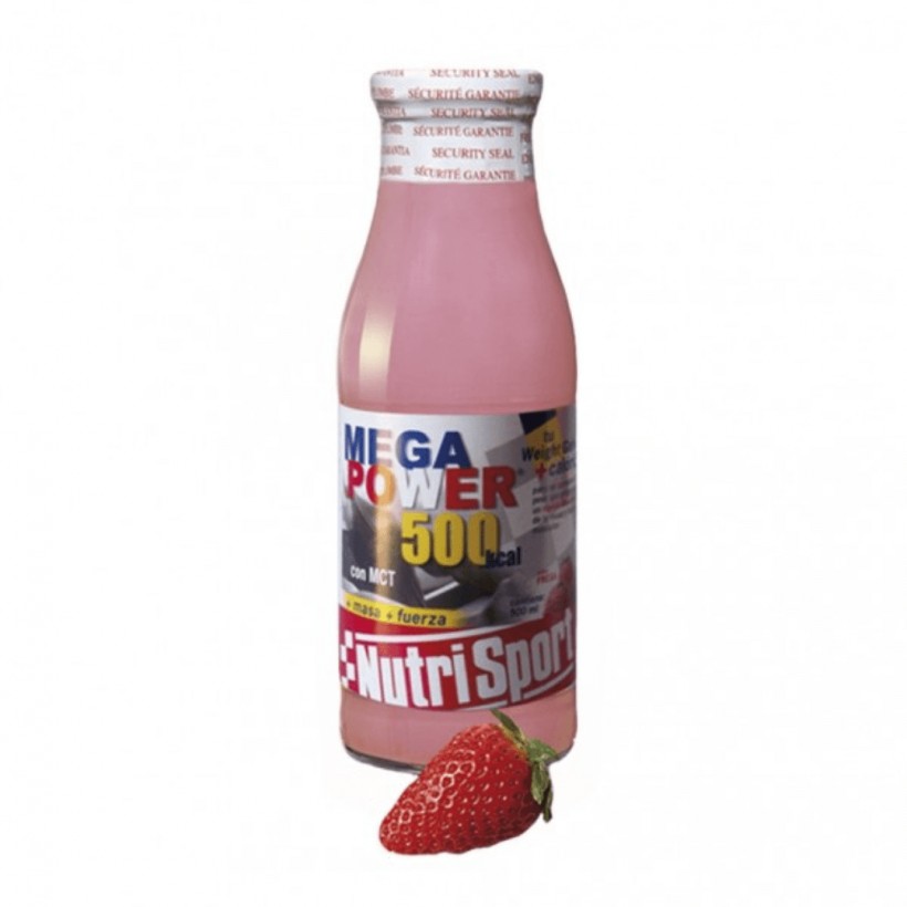 NutriSport Megapower Drink bebida energética 500ml com sabor a morango (12 unidades)