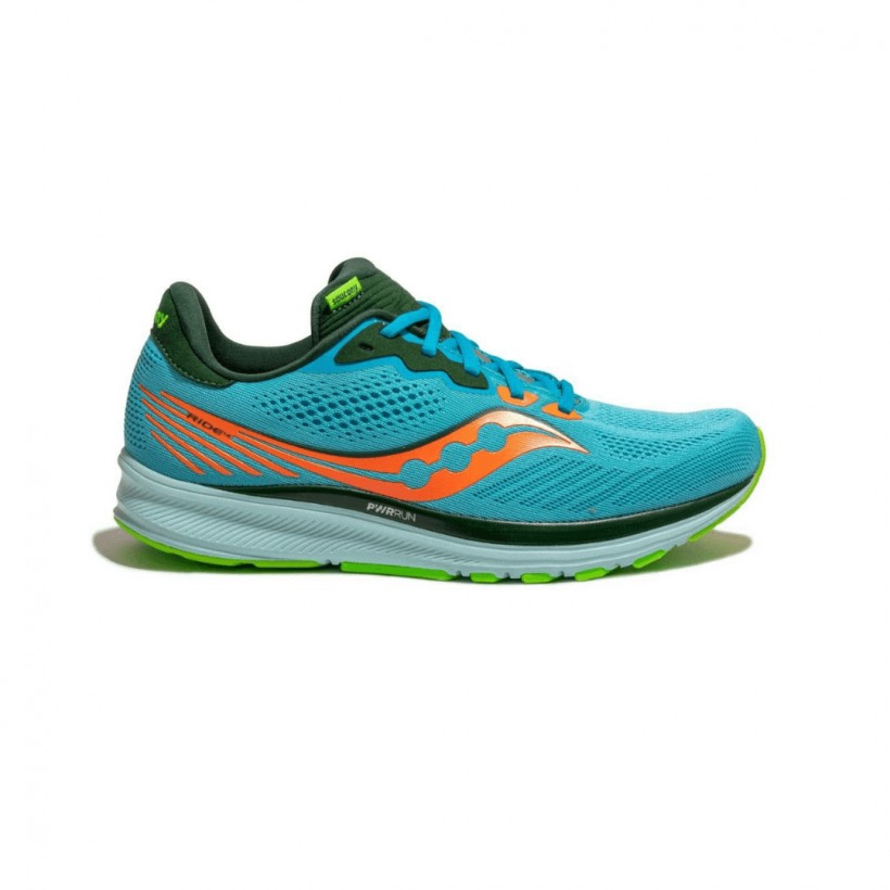 Saucony Ride 14 Shoes Blue Orange SS21