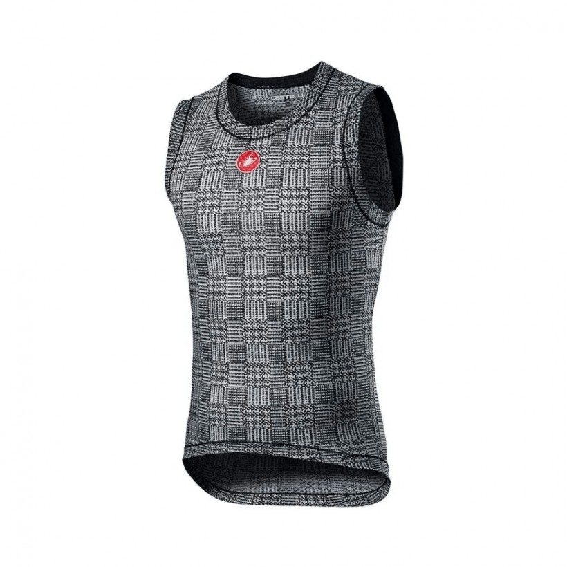 Maglia intima Castelli Pro Mesh senza maniche nero bianco
