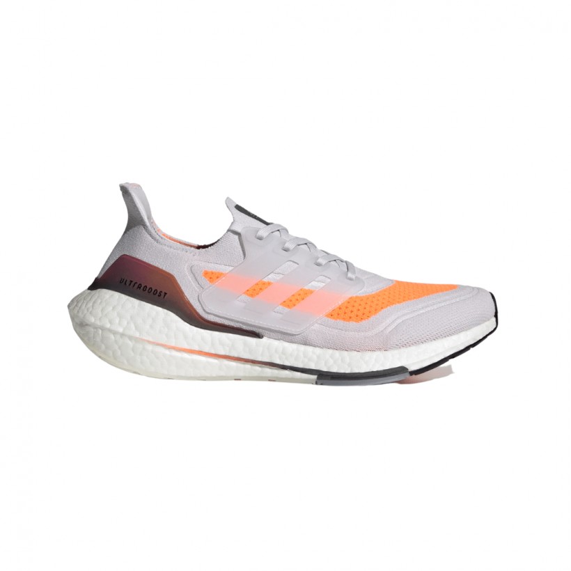 Adidas Ultra Boost 21 Gray Orange SS21 Women's Running Shoes
