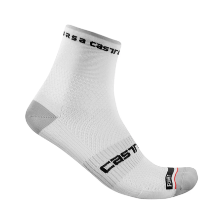 Castelli Pro 9 Rosso Corsa Socks White