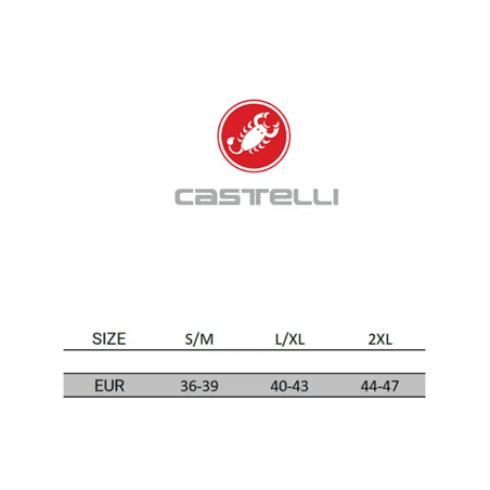 Castelli Pro 9 Rosso Corsa Sokken Wit