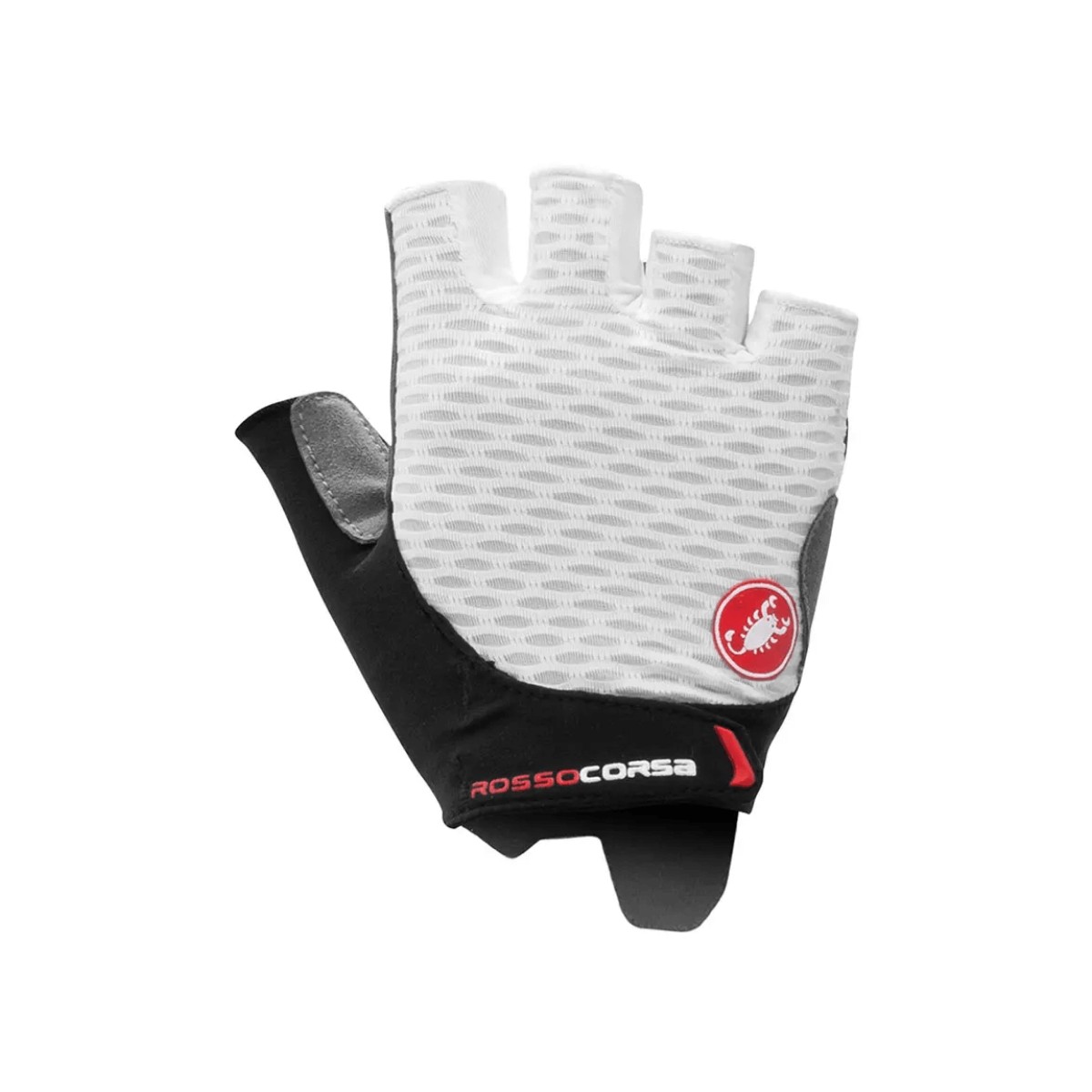 Photos - Cycling Gloves Castelli Rosso Corsa 2 Gloves White Black Women, Size S 4521061001-S 