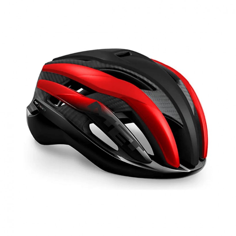 MET Trenta 3K Carbon Helmet Black Matte Red
