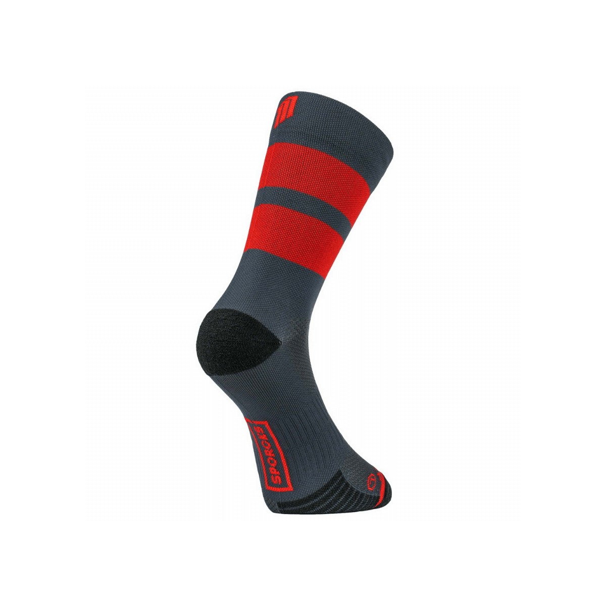 Sporcks Rocky Socken Grau Rot, Größe S