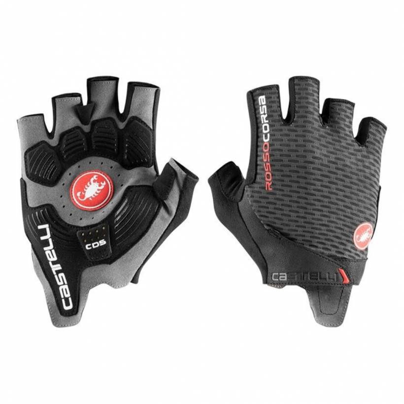 Castelli Rosso Corsa Pro V Gloves Dark Gray