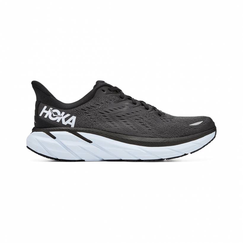 Zapatilla Hoka One One Clifton 8 Ancho especial Blanco Negro