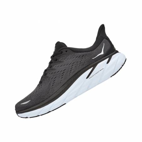Scarpa Hoka One One Clifton 8 Larghezza speciale Bianco Nero