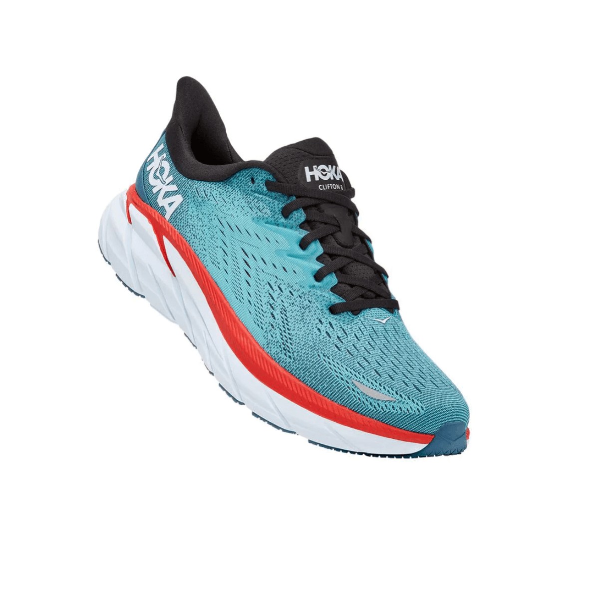 Hoka One One Clifton 8 Turquoise Red AW21 Shoes
