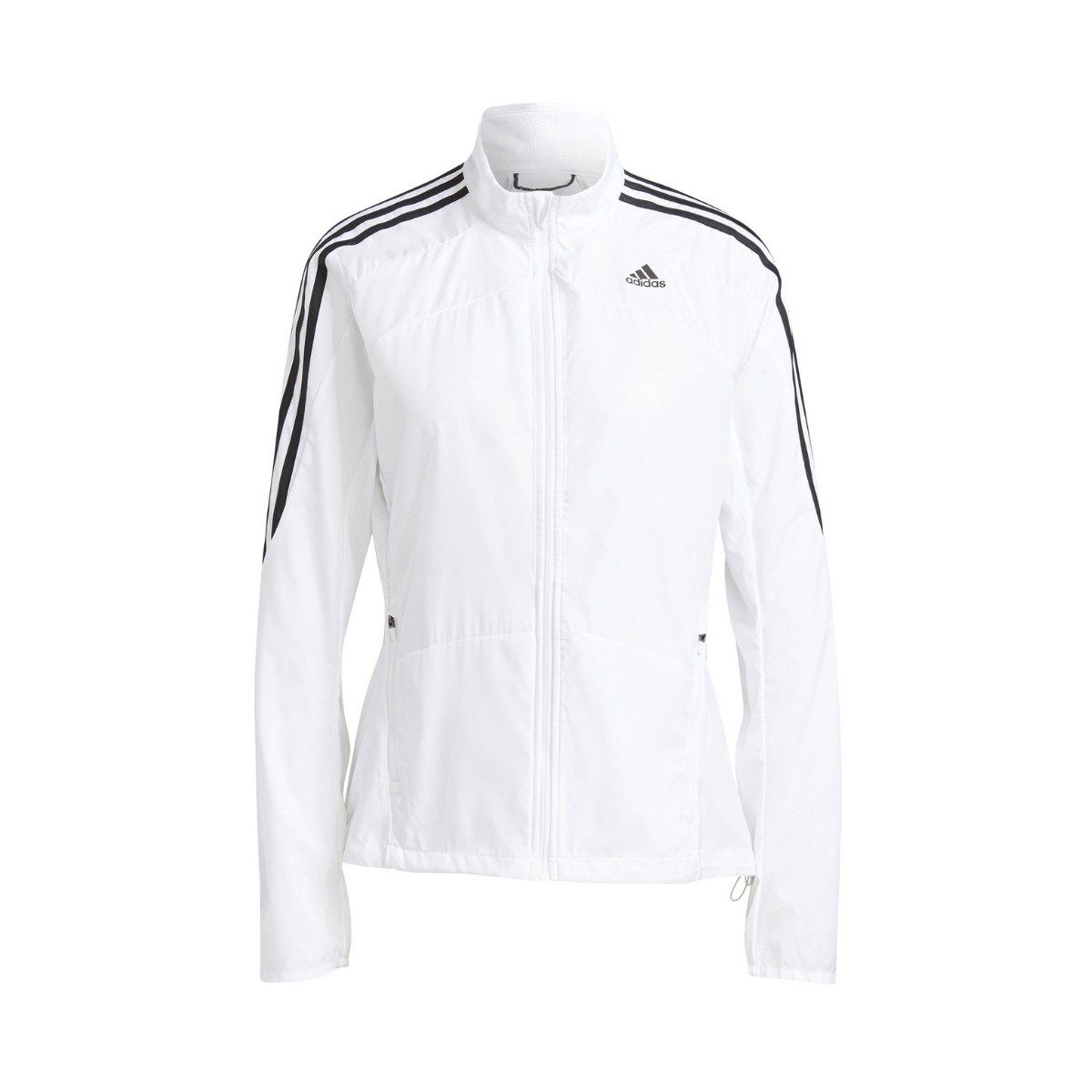 participar horario Confidencial Jacket Adidas Marathon 3 Stripes White SS21 Woman