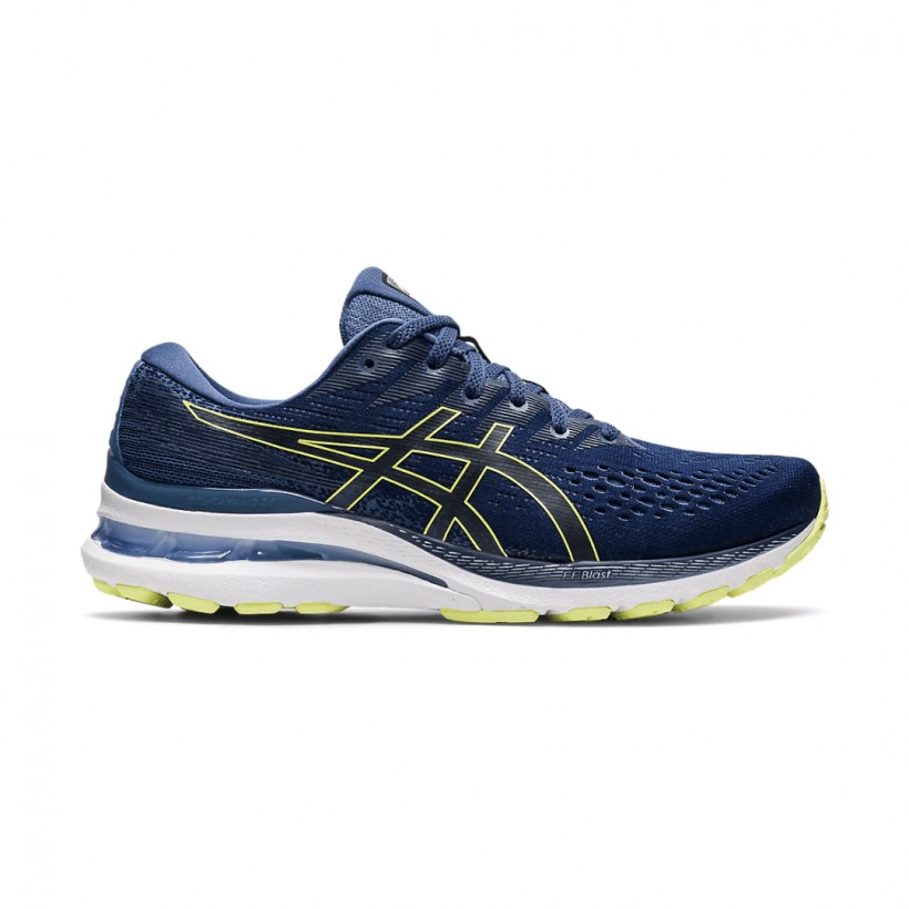 Asics Gel Kayano 28 Running Shoes Storm Blue Yellow AW21