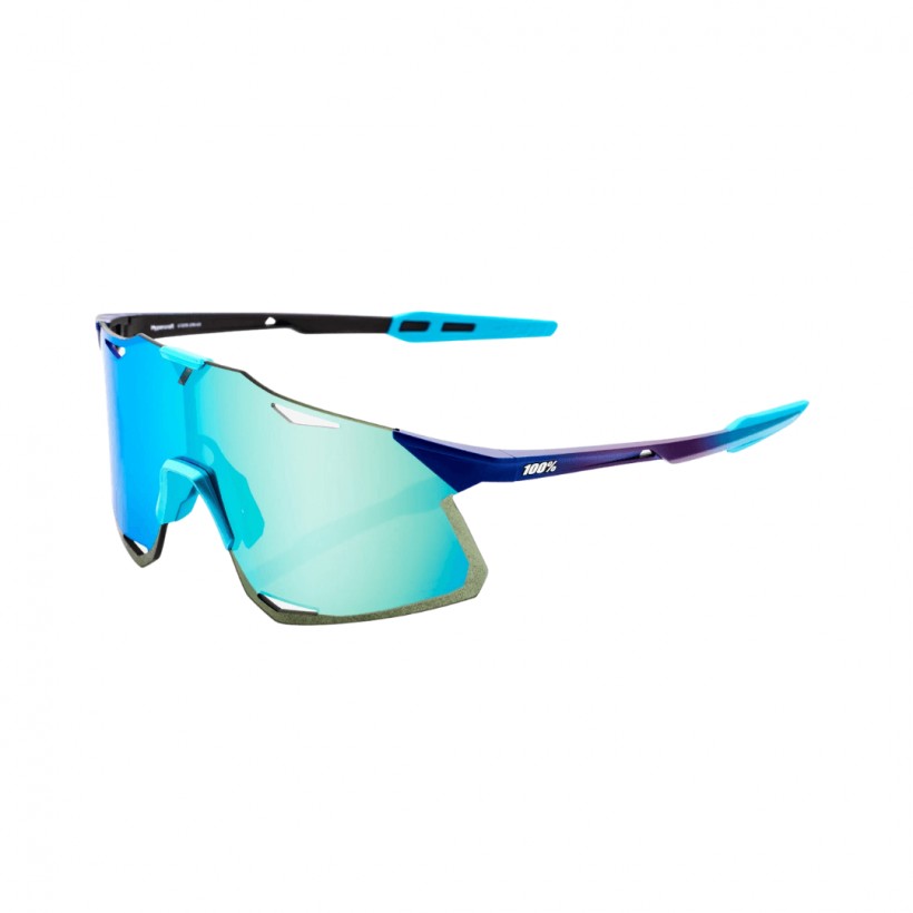 Glasses 100% - Matte Metallic Into the Fade Blue Topaz Multilayer Mirror Lenses