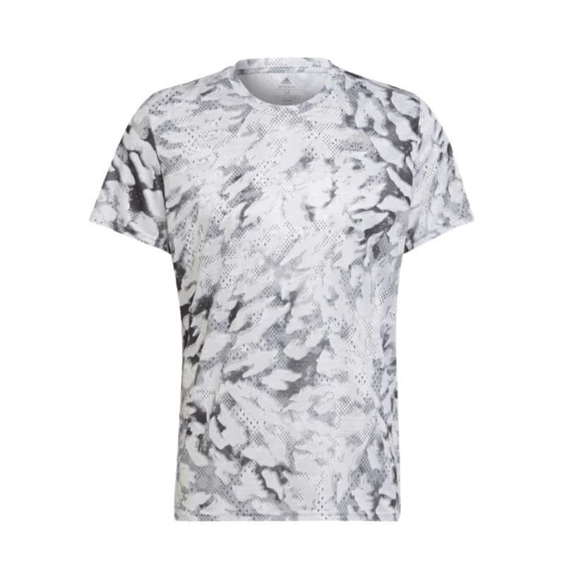 Adidas Fast Graphic Primeblue T-shirt Gray White